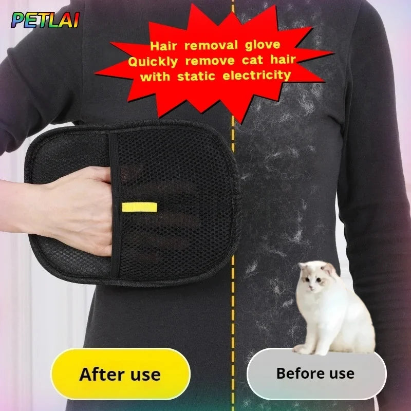 Ultimate Pet Hair Removal Glove - Reusable Electrostatic Brush for Cats & Dogs, Perfect for Couch, Carpet & Clothes, Washable & Eco-Friendly!