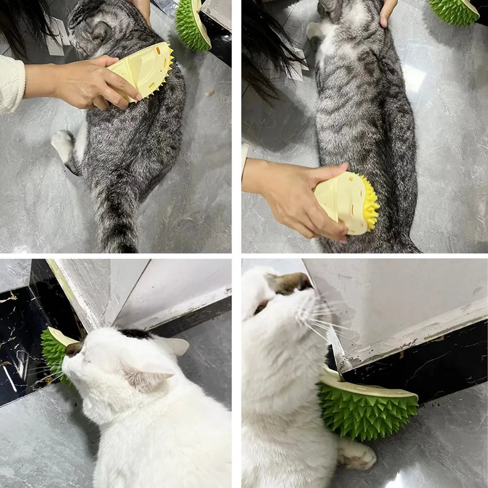 Cat Scratcher and Massager for Cats and Dogs - Grooming Brush and Hair Removal Tool for Pet Care Accessories