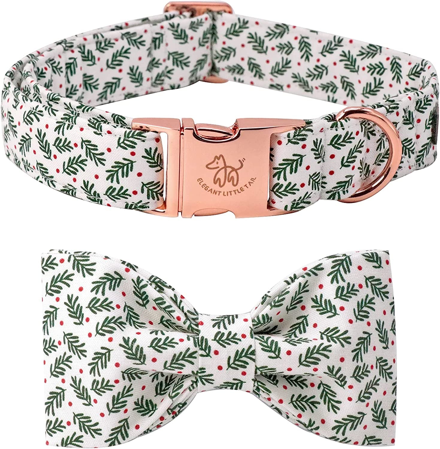 Festive Christmas Dog Collar with Comfy Bowtie - Adjustable Holiday Gift for Small, Medium, and Large Dogs