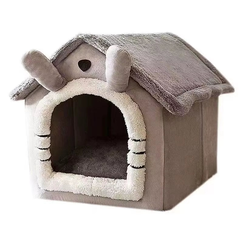 Indoor Warm Dog House - Soft Pet Bed Tent with Removable and Washable Cushion, Ideal for All Seasons