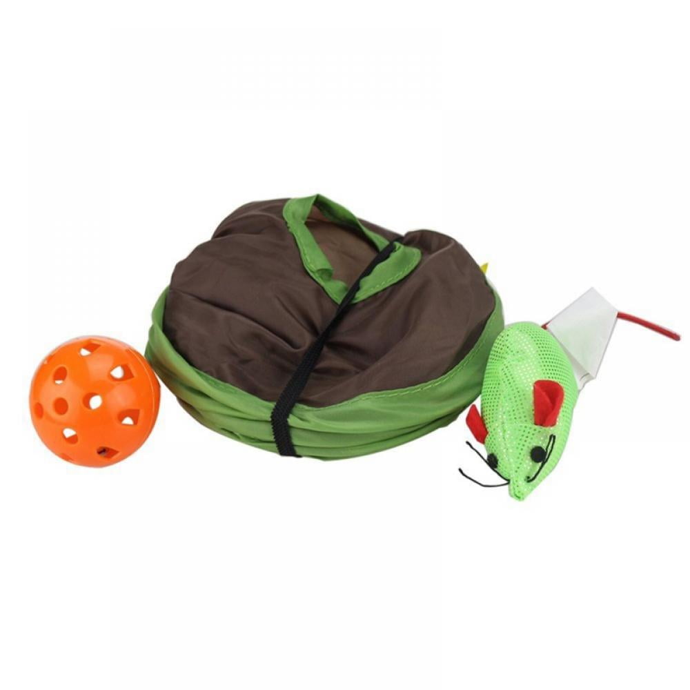 Ultimate Interactive Cat Toy: Treat Maze & Puzzle with 9 Mouse Holes, Bell Ball, and Creative Folding Design for Smart Playtime!