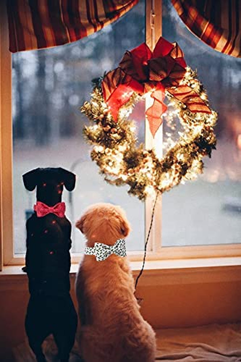 Festive Christmas Dog Collar with Comfy Bowtie - Adjustable Holiday Gift for Small, Medium, and Large Dogs