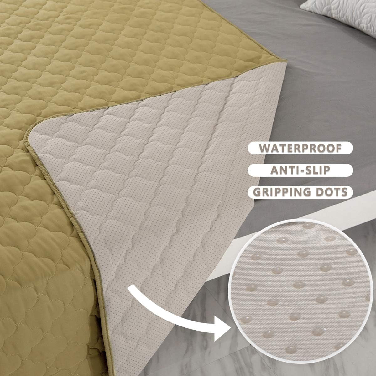 Super Soft Washable Dog Bed Cover & Puppy Pad - 82"X82" Taupe, Perfect for Couch Protection & Dog Training