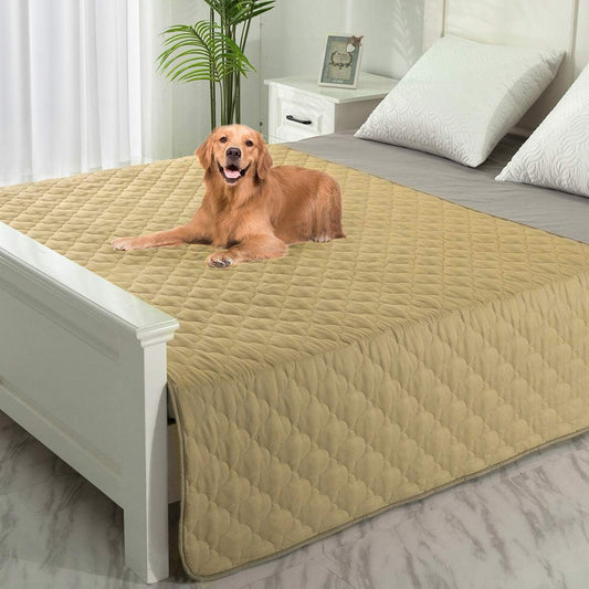 Super Soft Washable Dog Bed Cover & Puppy Pad - 82"X82" Taupe, Perfect for Couch Protection & Dog Training